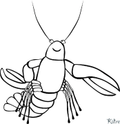 crayfish Printable Coloring Nplooj Ntawv